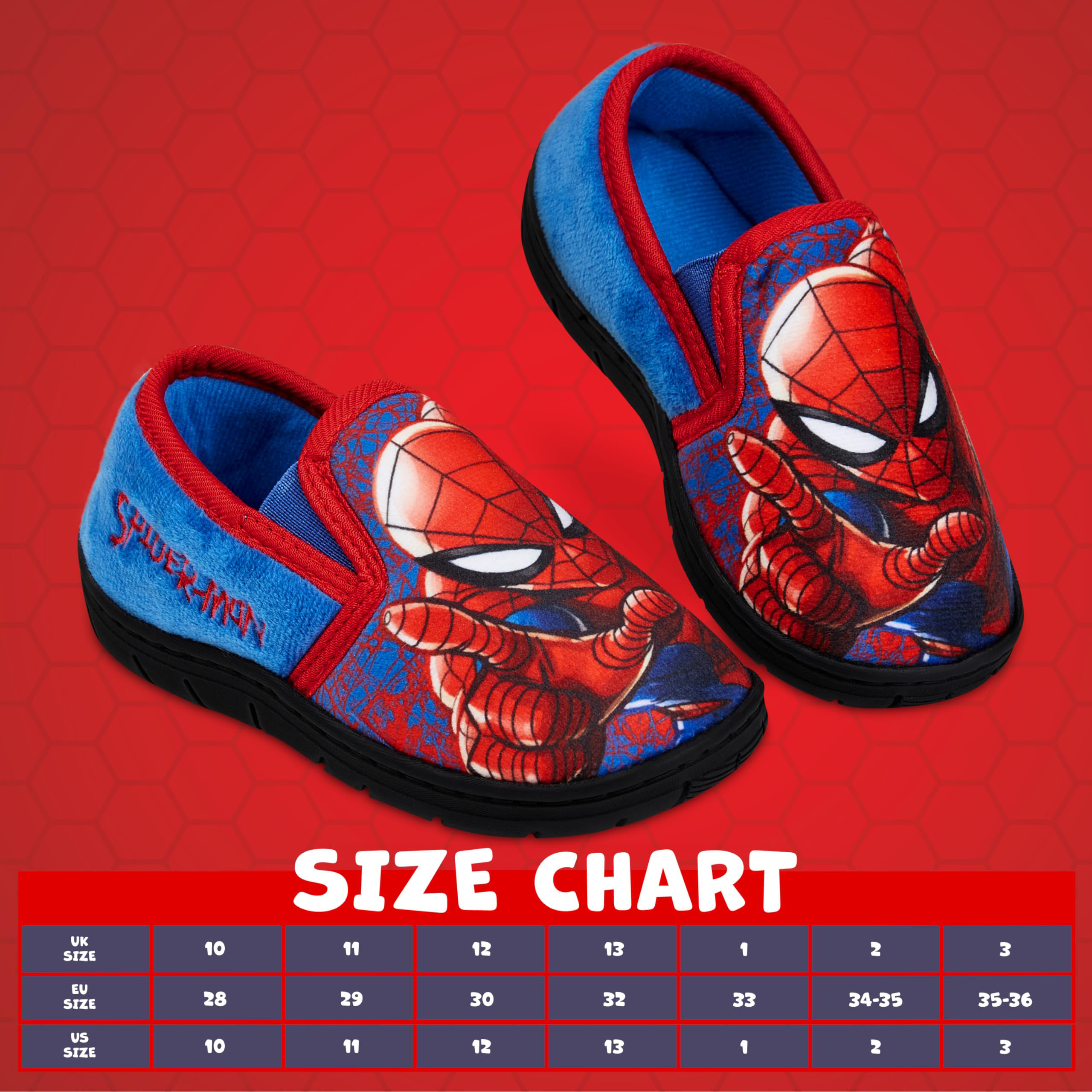 Spiderman Boys Slippers, Official Marvel Avengers Merchandise